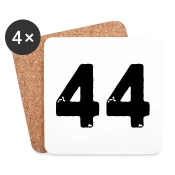 44 Number jersey - Coasters (set of 4) - white - Front
