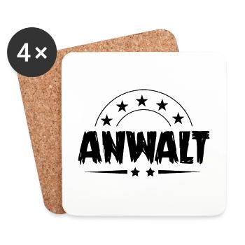 Anwalt Beruf - Untersetzer (4er-Set) - Weiß - Vorne