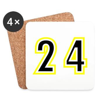 24 Number College - Coasters (set of 4) - white - Front