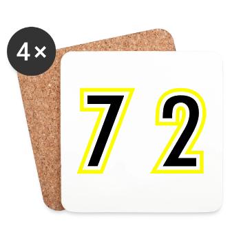 72 Number College - Coasters (set of 4) - white - Front