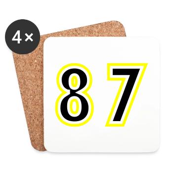 87 Number College - Coasters (set of 4) - white - Front