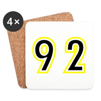 92 Zahl College - Untersetzer (4er-Set) - Weiß - Vorne