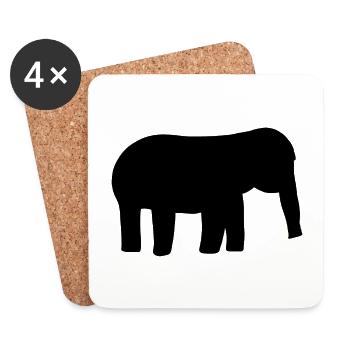 elefant baby symbol tier - Untersetzer (4er-Set) - Weiß - Vorne