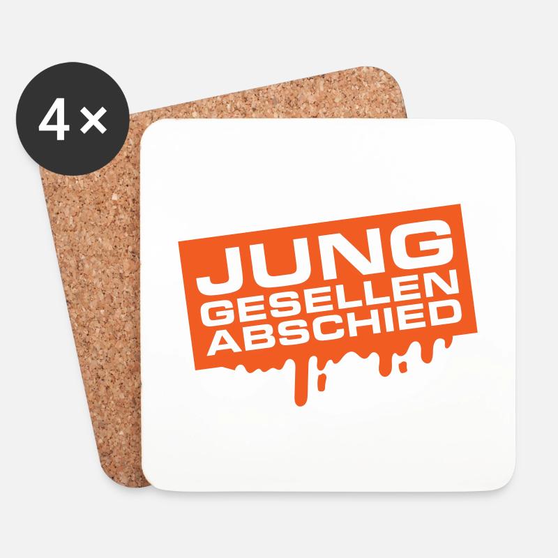 Junggesellenabschied Jga - Untersetzer (4er-Set) - Weiß
