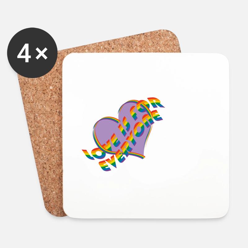 pride - Untersetzer (4er-Set) - Weiß
