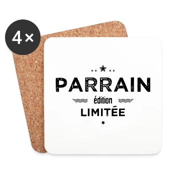 Parrain edition limitee - Dessous de verre (lot de 4) - blanc - Devant
