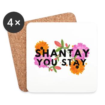 Shantay Sie bleiben - Floral - Untersetzer (4er-Set) - Weiß - Vorne