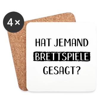 Brettspiele Brettspiel Spieleabend - Untersetzer (4er-Set) - Weiß - Vorne