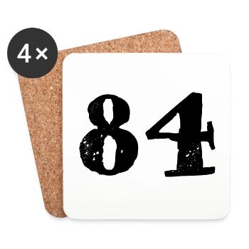Maillot à 84 numéros - Dessous de verre (lot de 4) - blanc - Devant
