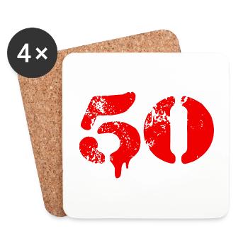 50 number symbol - Coasters (set of 4) - white - Front