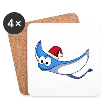 Ray Comic Christmas - Coasters (set of 4) - white - Front