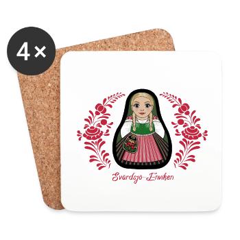 Svärdsjö-Enviken - Coasters (set of 4) - white - Front