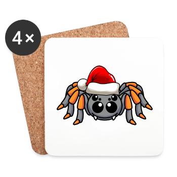 Tarantula Comic Weihnachten - Untersetzer (4er-Set) - Weiß - Vorne
