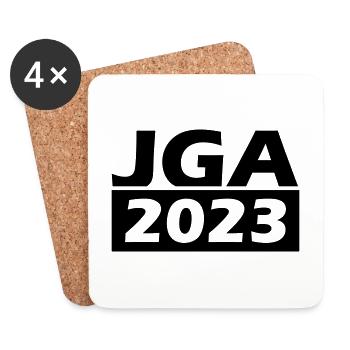 Jga 2023 Junggesellenabschied - Untersetzer (4er-Set) - Weiß - Vorne