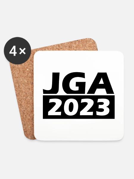 Jga 2023 Junggesellenabschied - Untersetzer (4er-Set) - Weiß