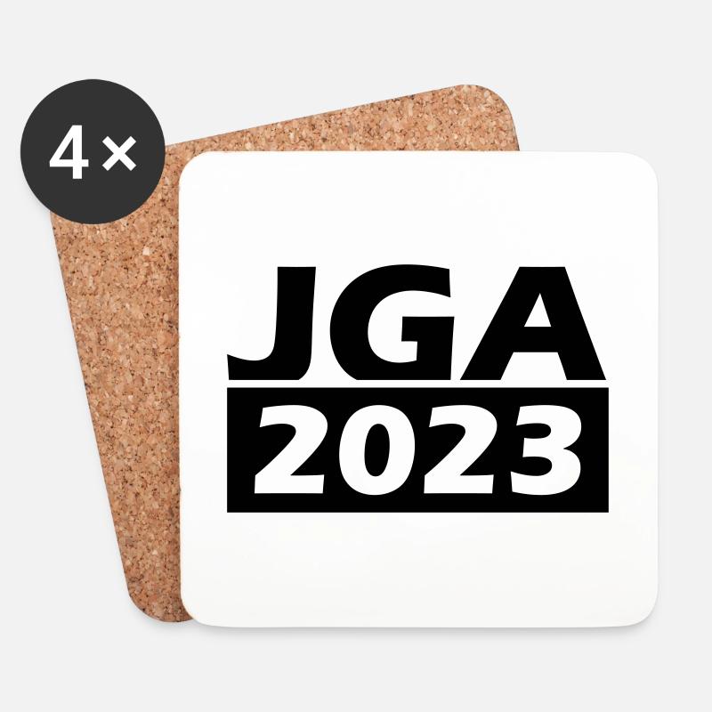 Jga 2023 Junggesellenabschied - Untersetzer (4er-Set) - Weiß