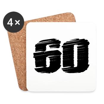 Maillot 60 numéros - Dessous de verre (lot de 4) - blanc - Devant