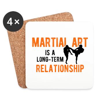 Mixed Martial Arts MMA - Untersetzer (4er-Set) - Weiß - Vorne
