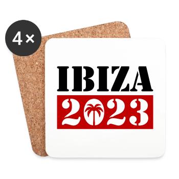 Ibiza 2023 - Coasters (set of 4) - white - Front