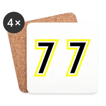 77 Number College - Coasters (set of 4) - white - Front