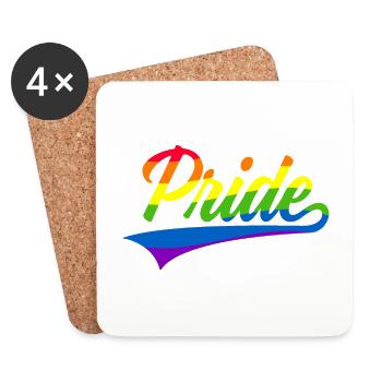 PRIDE LGBT CSD - Dessous de verre (lot de 4) - blanc - Devant