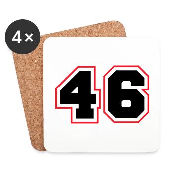 46 number symbol - Coasters (set of 4) - white - Front
