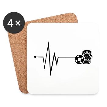 Poker Chip Pulse - Dessous de verre (lot de 4) - blanc - Devant