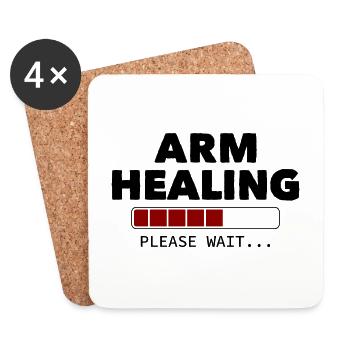 Arm Healing Please Wait - Untersetzer (4er-Set) - Weiß - Vorne