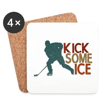 Eishockey - Untersetzer (4er-Set) - Weiß - Vorne