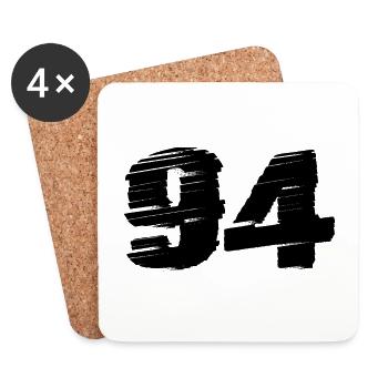 94 Number jersey - Coasters (set of 4) - white - Front