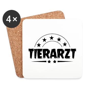 Tierarzt Beruf - Untersetzer (4er-Set) - Weiß - Vorne