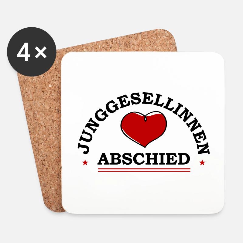 Junggesellinnen Abschied Jga - Untersetzer (4er-Set) - Weiß