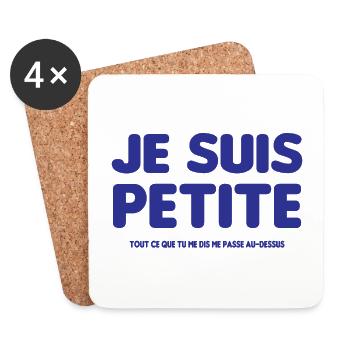 Je suis petite - Dessous de verre (lot de 4) - blanc - Devant