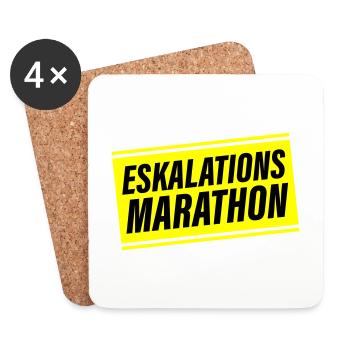 Eskalations Marathon - Untersetzer (4er-Set) - Weiß - Vorne