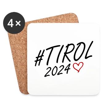 Tyrol 2024 Heart Journey - Coasters (set of 4) - white - Front