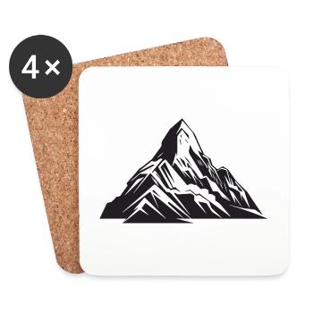 Mountains as a symbol of nature - Coasters (set of 4) - white - Front