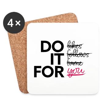 Faites-le pour vous - Dessous de verre (lot de 4) - blanc - Devant