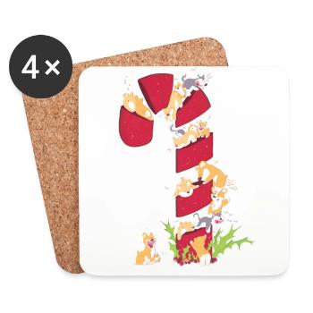 Gerste Zucker - Untersetzer (4er-Set) - Weiß - Vorne
