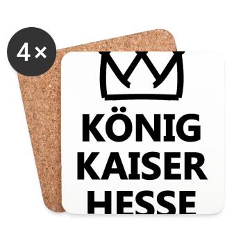 Die Hessen Könige - Untersetzer (4er-Set) - Weiß - Vorne