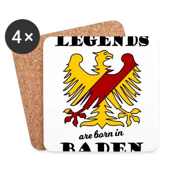 Legenden aus Nordbaden - Untersetzer (4er-Set) - Weiß - Vorne