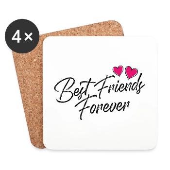 Best friends forever - Coasters (set of 4) - white - Front
