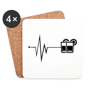 Cocktail Pulse - Dessous de verre (lot de 4) - blanc - Devant