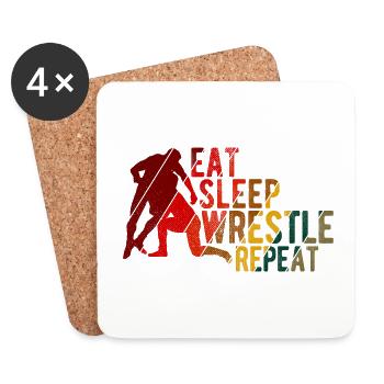 Grappling Martial Arts Wrestling - Untersetzer (4er-Set) - Weiß - Vorne