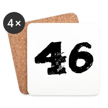46 Number jersey - Coasters (set of 4) - white - Front