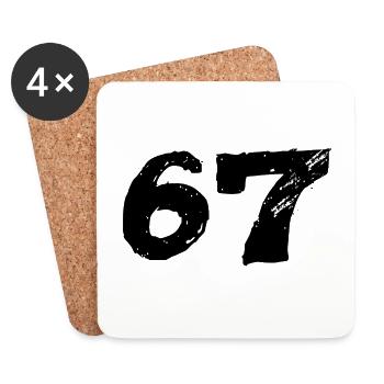 67 Number jersey - Coasters (set of 4) - white - Front