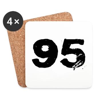 95 Number jersey - Coasters (set of 4) - white - Front