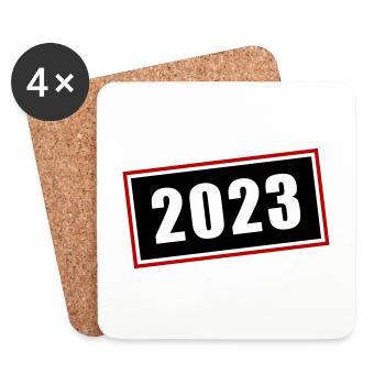 2023 Symbol - Untersetzer (4er-Set) - Weiß - Vorne
