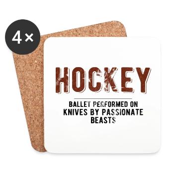 Eishockey - Untersetzer (4er-Set) - Weiß - Vorne