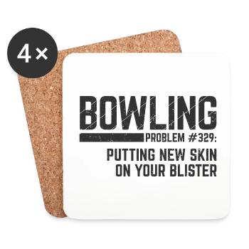 Bowling - Untersetzer (4er-Set) - Weiß - Vorne