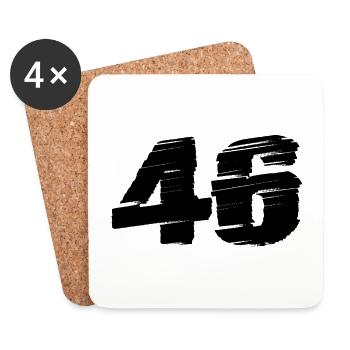 46 Number jersey - Coasters (set of 4) - white - Front